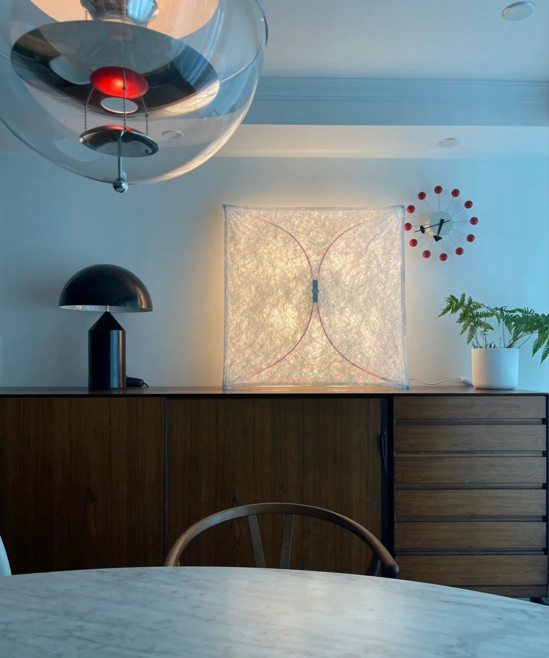 Muto Natural Paper Metal White Wall Lamp Dining Room Bedroom