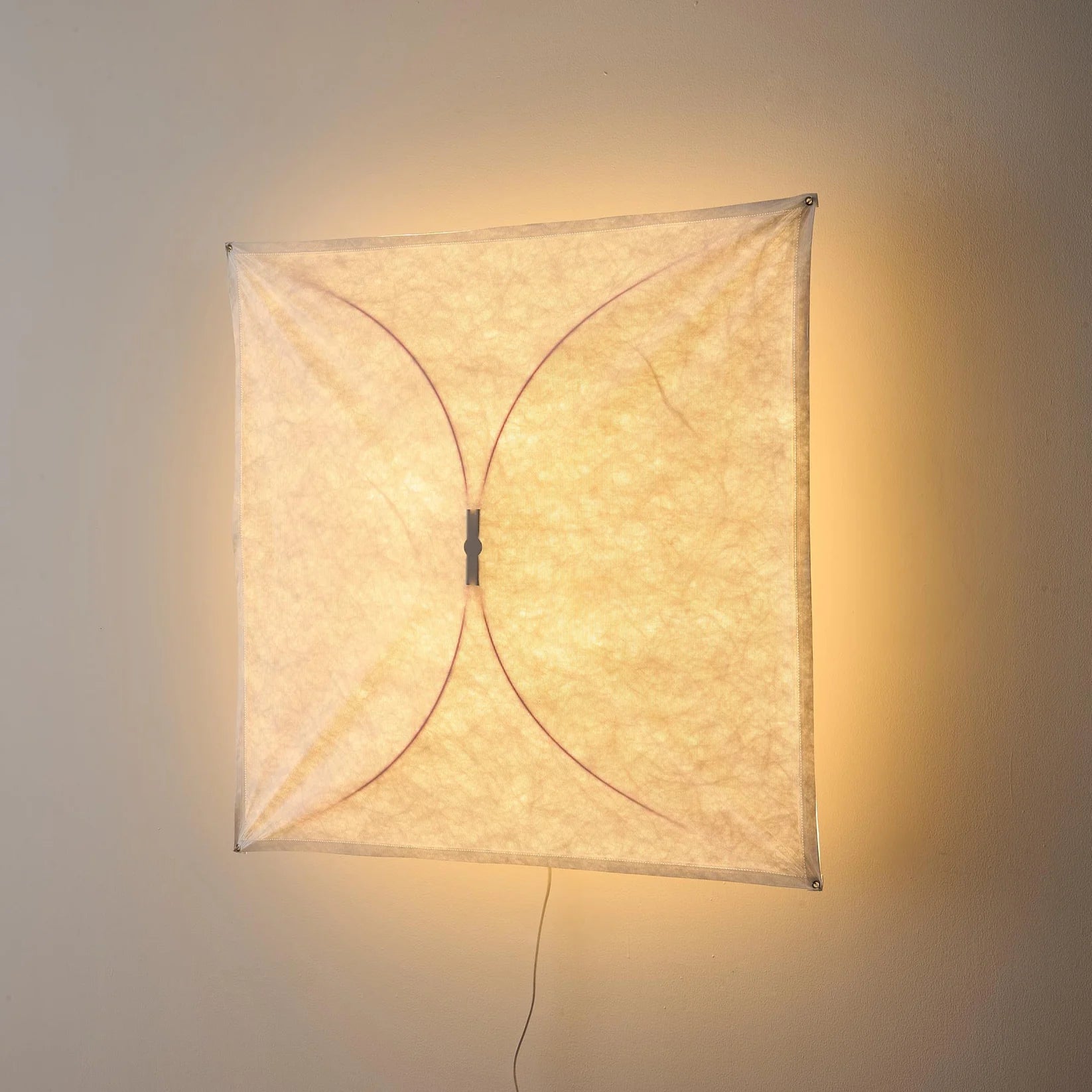 Muto Natural Paper Metal White Wall Lamp Dining Room Bedroom