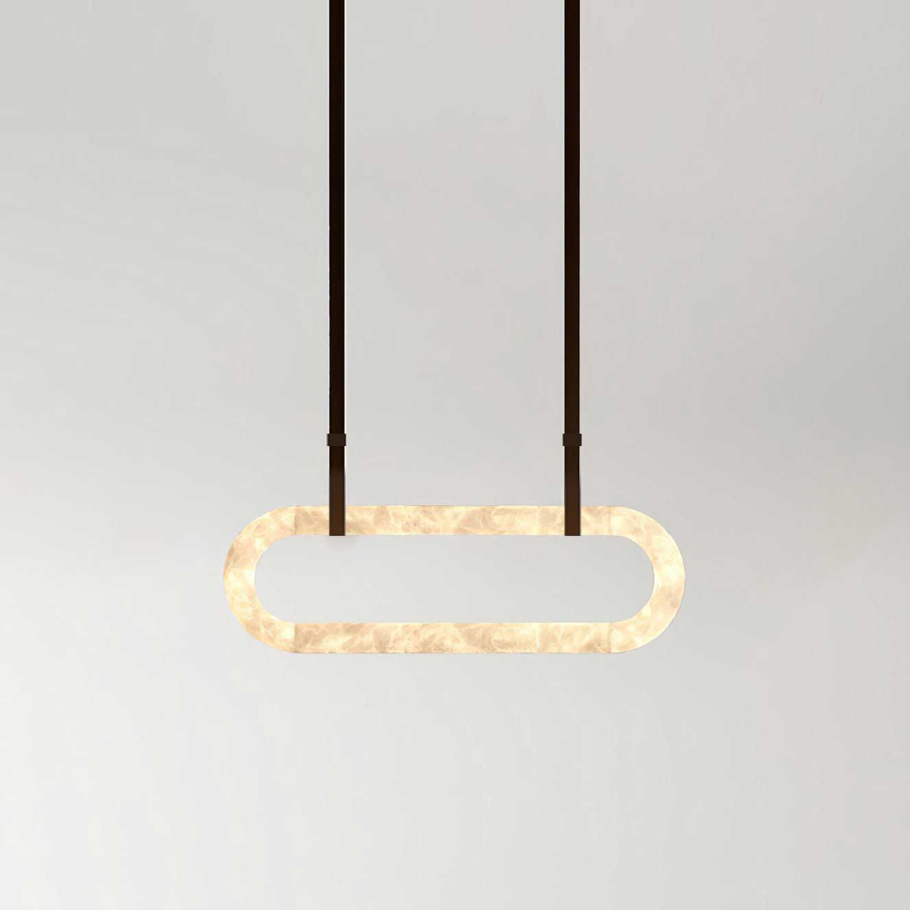 Kurve Chandelier Alabaster Ring - Letslighting