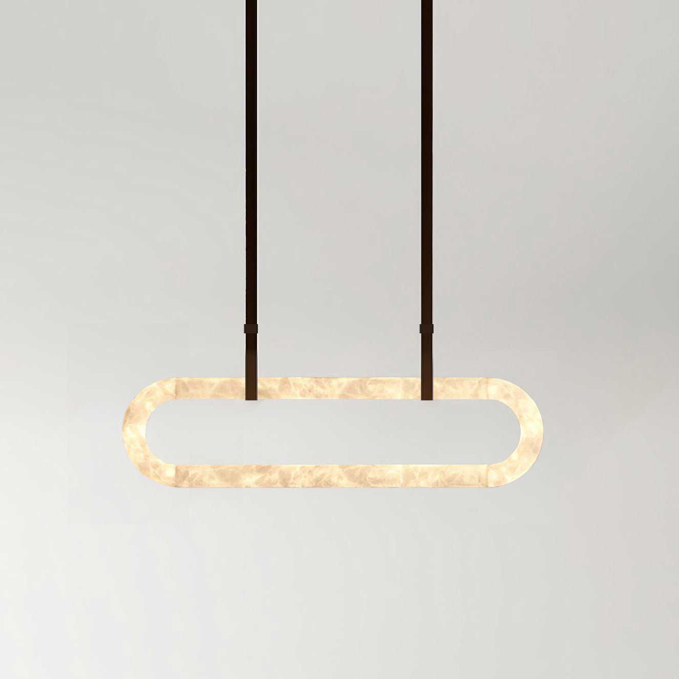 Kurve Chandelier Alabaster Ring - Letslighting