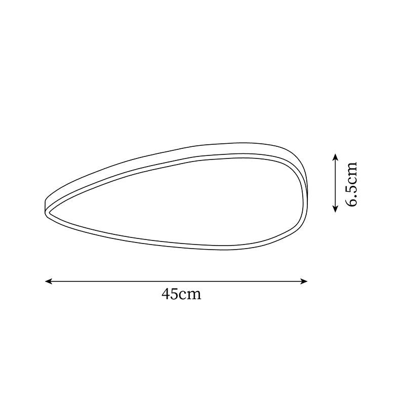 Kuzco Ceiling Lamp Curved LED Panel Modern Living Room - Letslighting