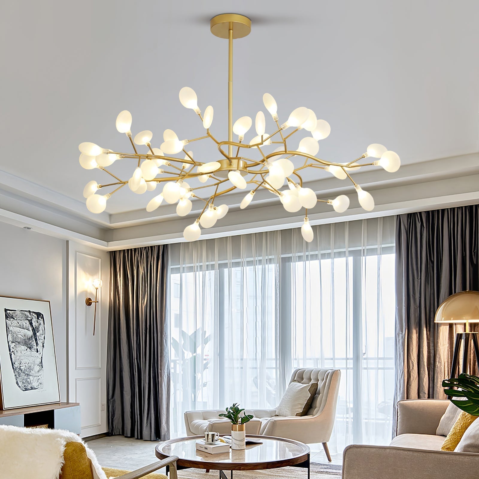 LED Firefly Sputnik Chandelier - Blowlighting