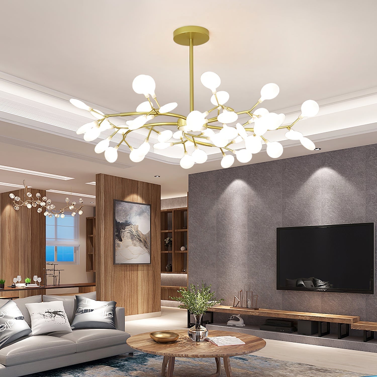 LED Firefly Sputnik Chandelier - Blowlighting