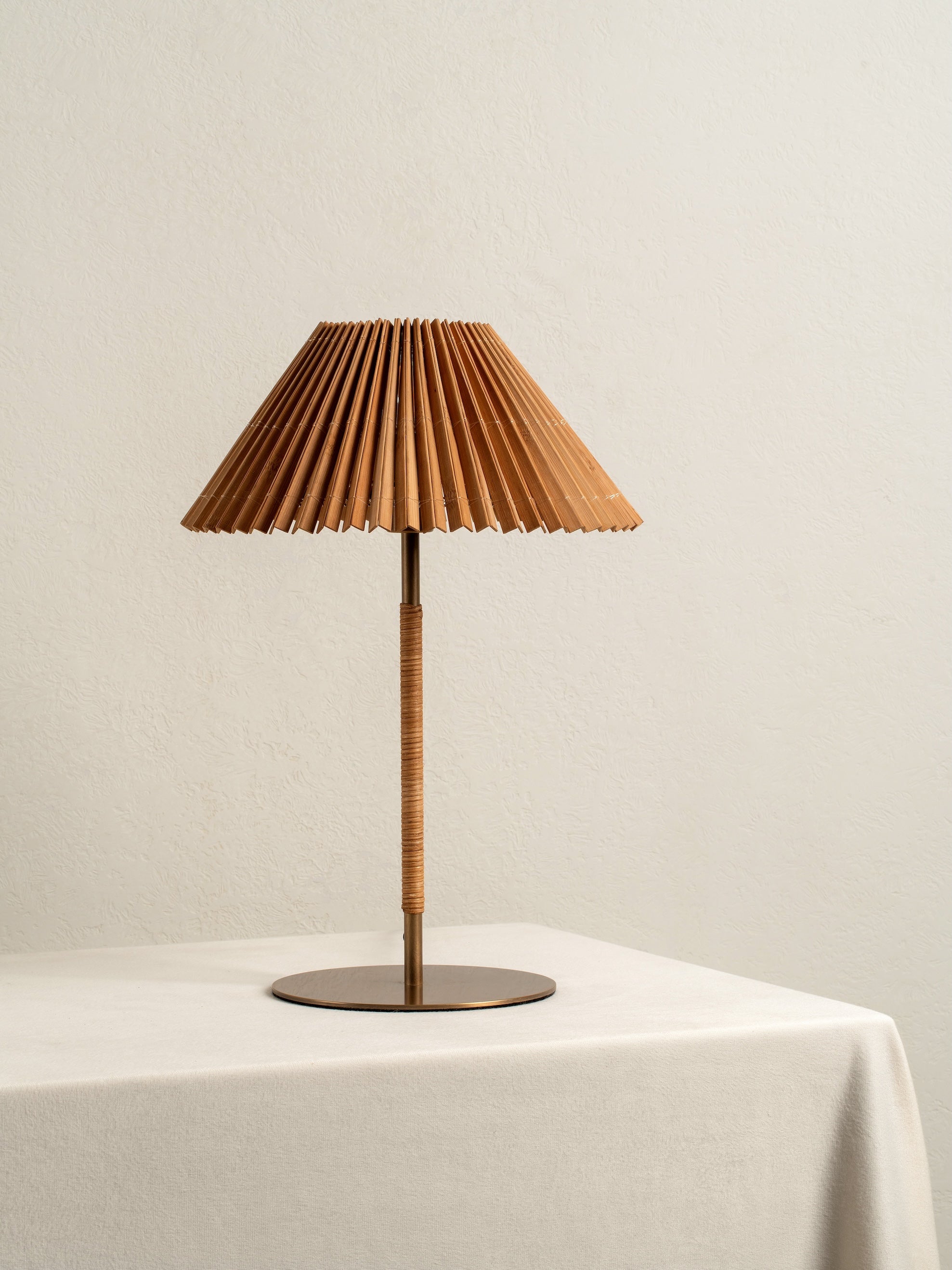 Anji Lampe de Table Moderne en Bambou