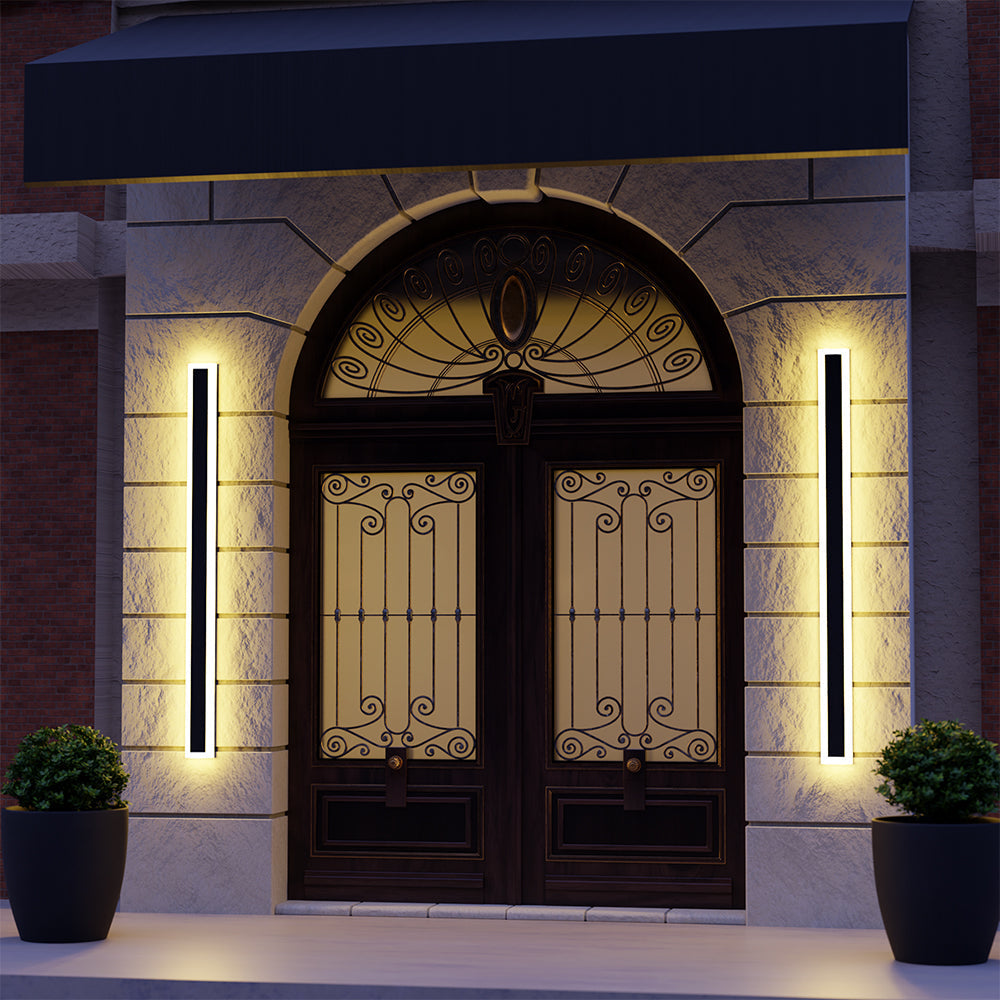 Ray Moderne LED Applique Murale Extérieure Noir