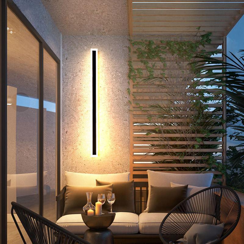 Ray Moderne LED Applique Murale Extérieure Noir