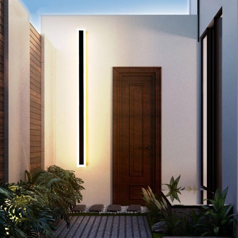 Ray Moderne LED Applique Murale Extérieure Noir