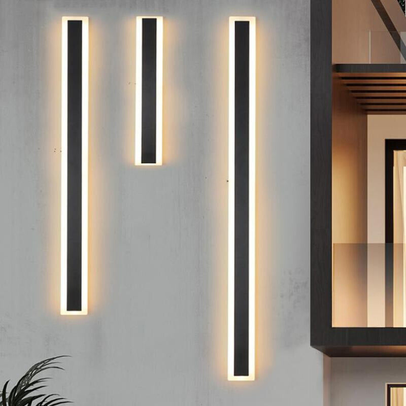 Ray Moderne LED Applique Murale Extérieure Noir
