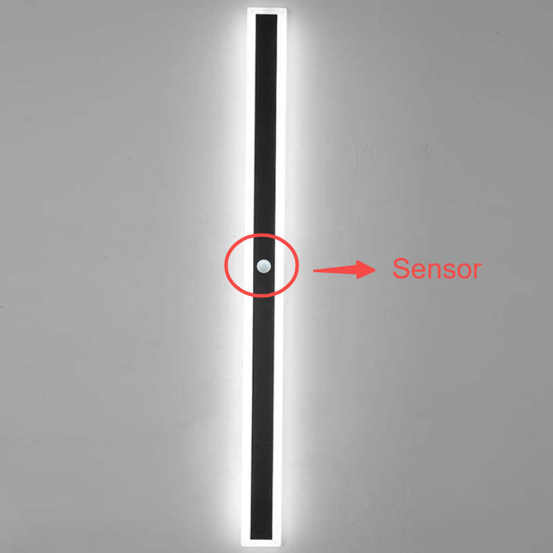 Ray Moderne LED Applique Murale Extérieure Noir