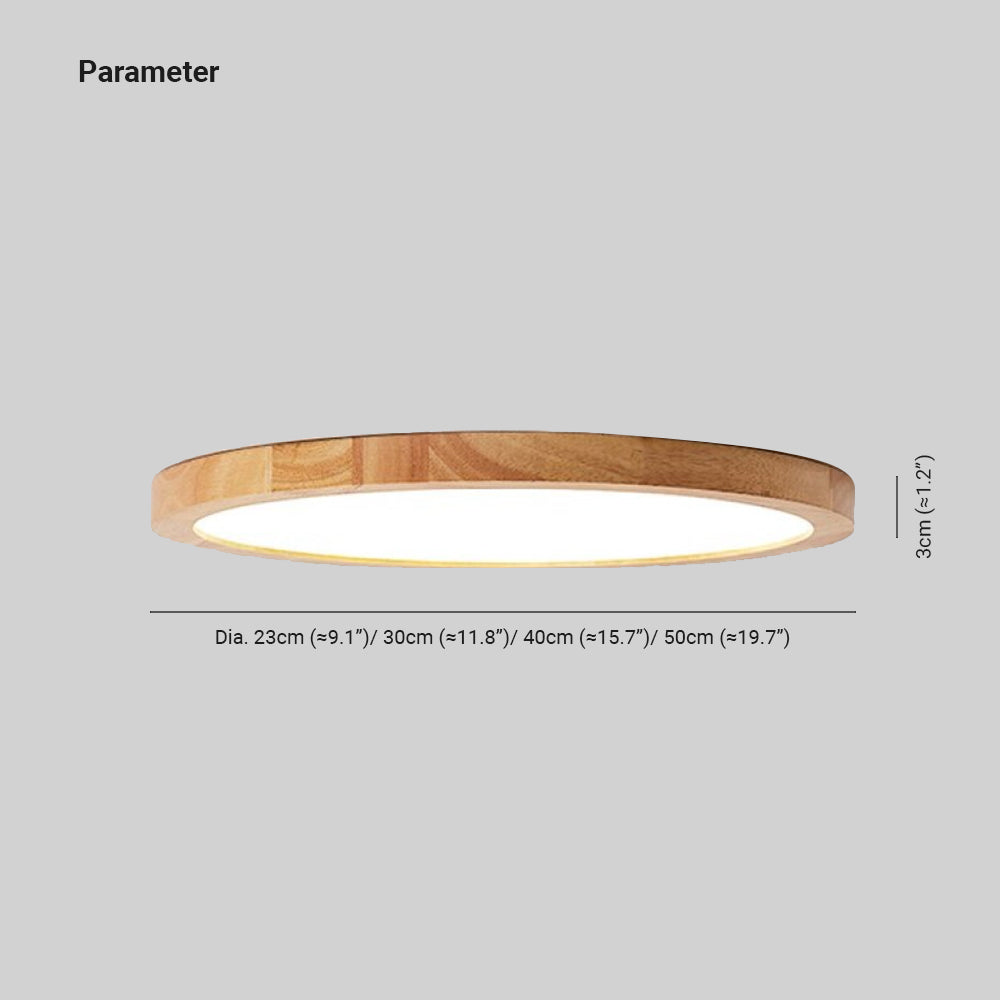 Muto Plafonnier Rond Moderne, Bois Salon