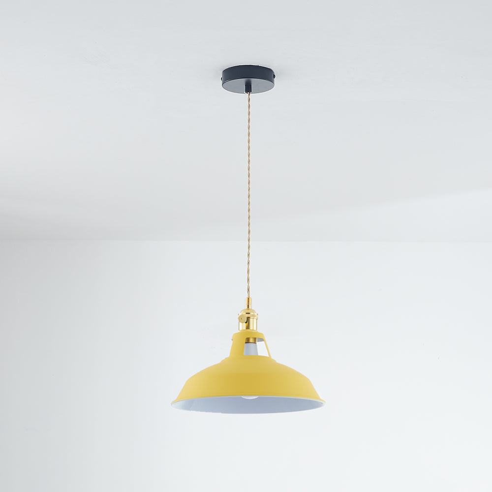 Valentina Lampe Suspension Luminaire Vintage, Métal, Noir/Blanc, Salle à Manger