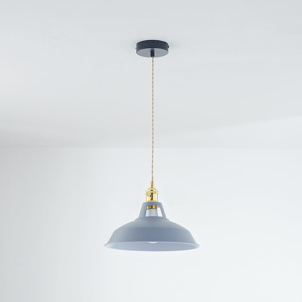 Valentina Lampe Suspension Luminaire Vintage, Métal, Noir/Blanc, Salle à Manger