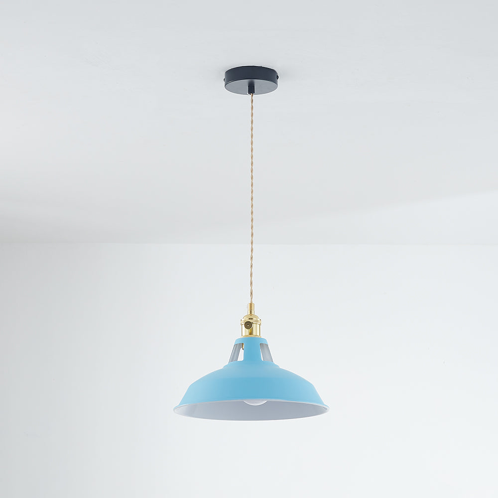 Valentina Lampe Suspension Luminaire Vintage, Métal, Noir/Blanc, Salle à Manger