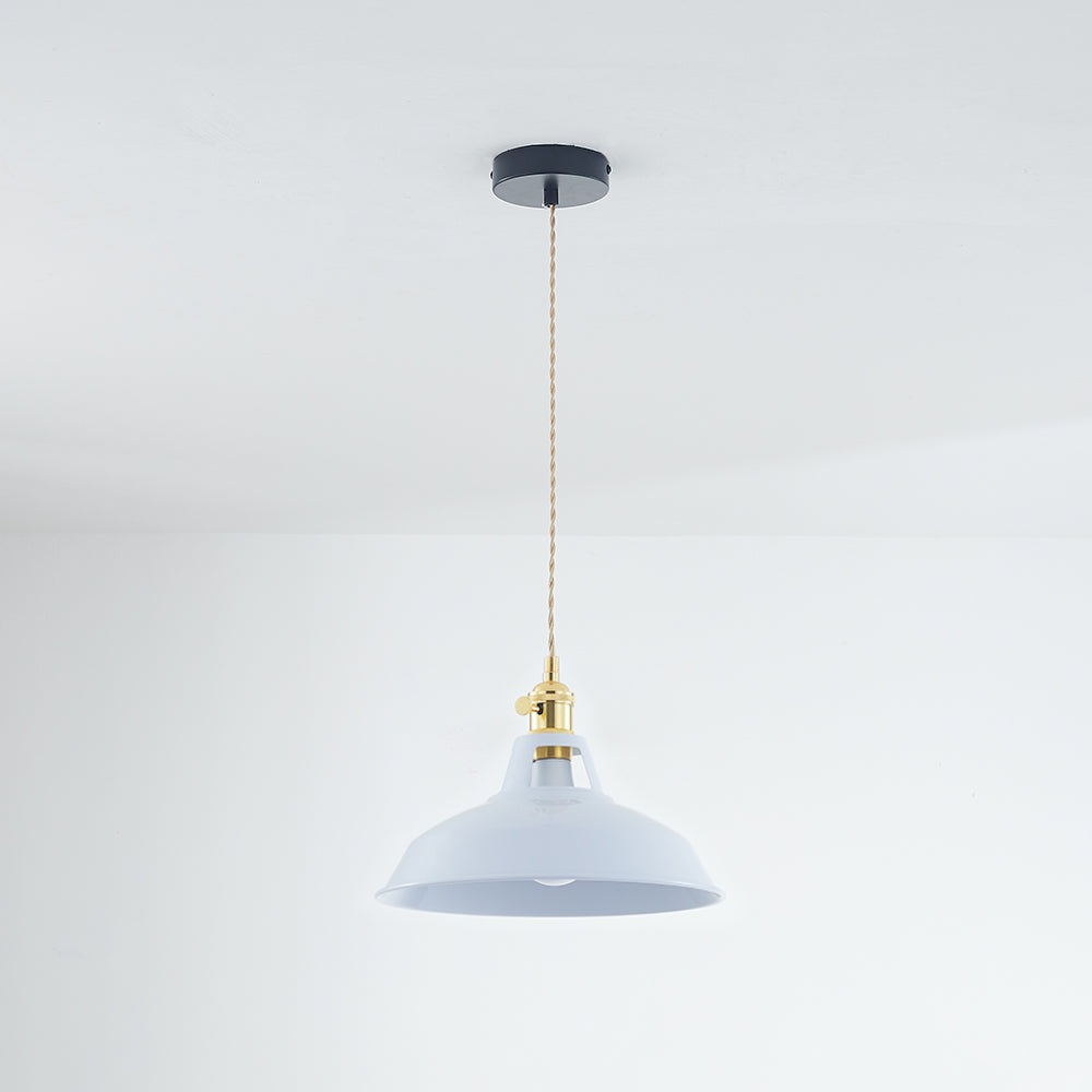 Valentina Lampe Suspension Luminaire Vintage, Métal, Noir/Blanc, Salle à Manger
