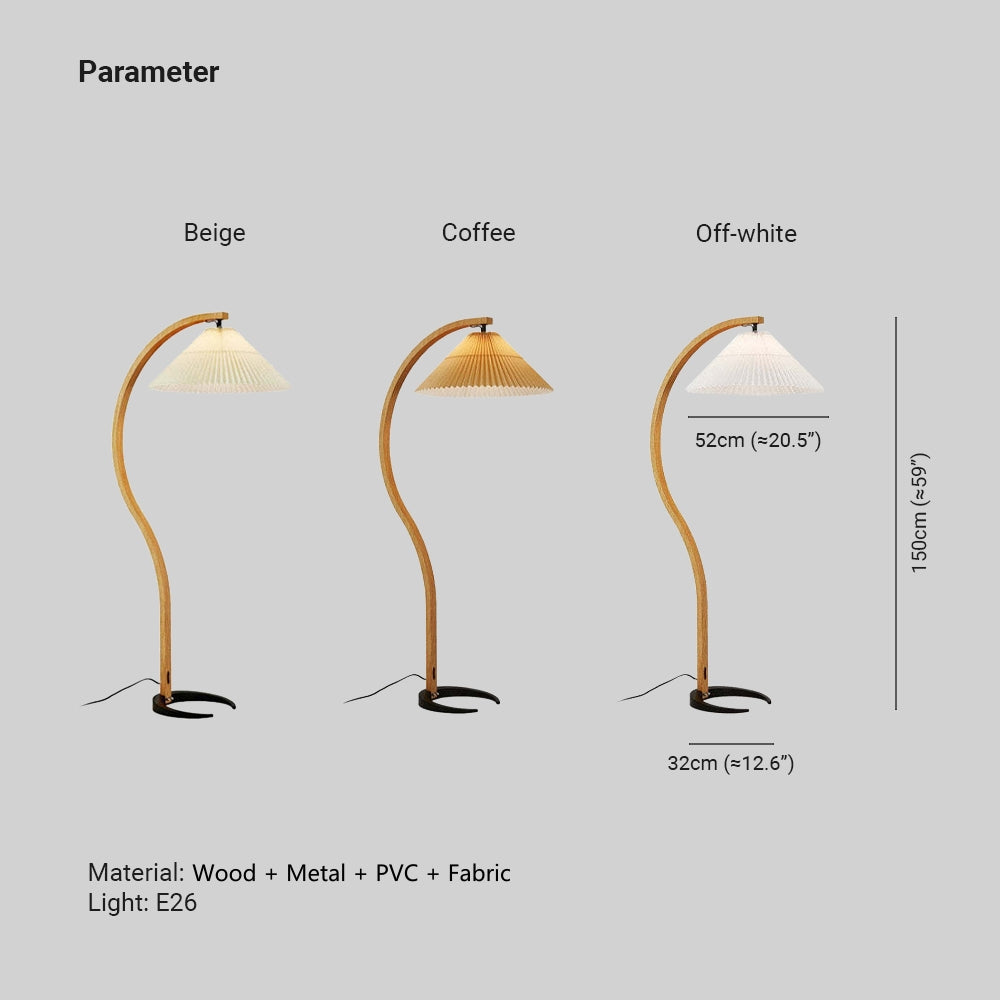 Muto Design LED Lampadaire Métal/Bois Chambre/Salon Intérieur