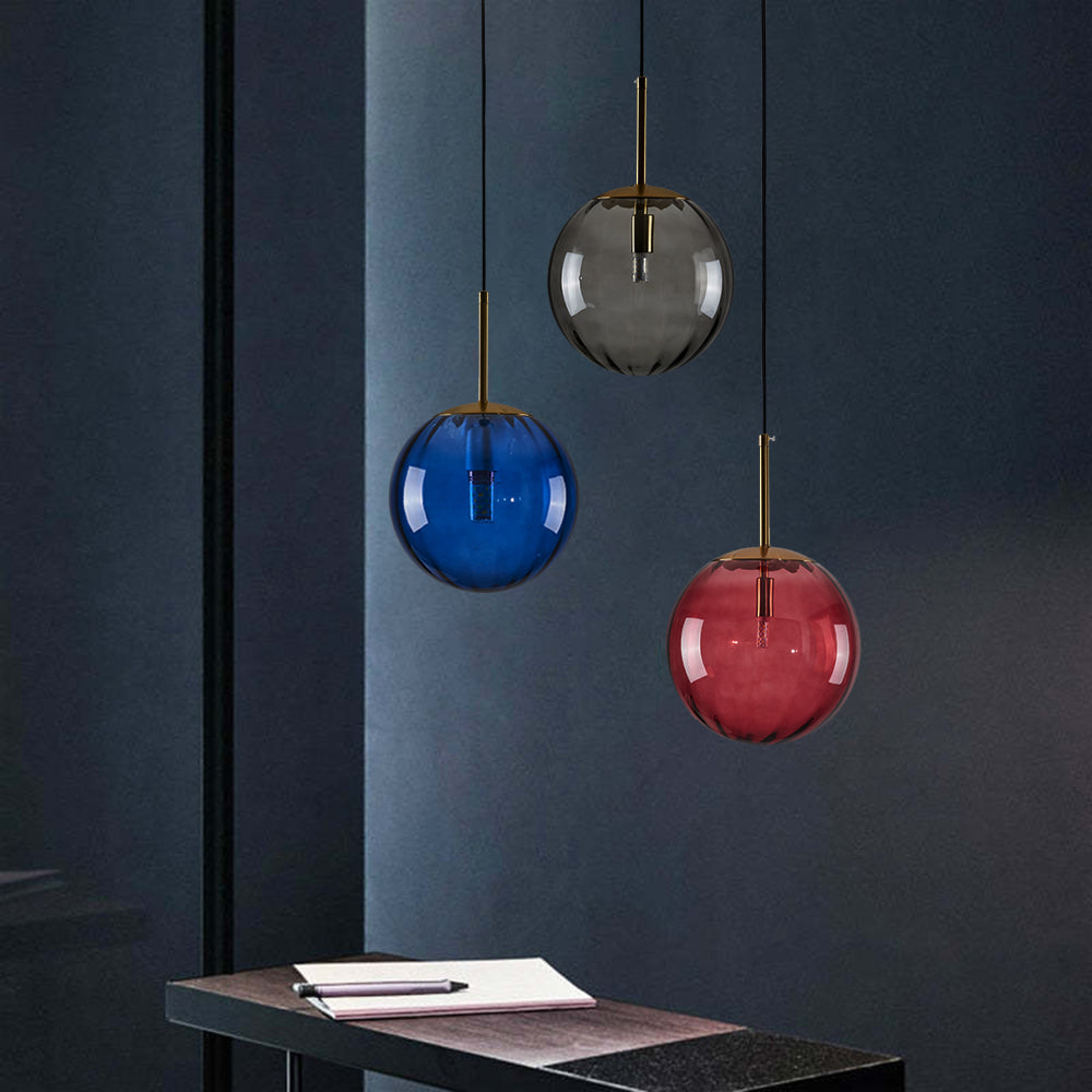 Valentina Suspension Boule Moderne, Métal/Verre