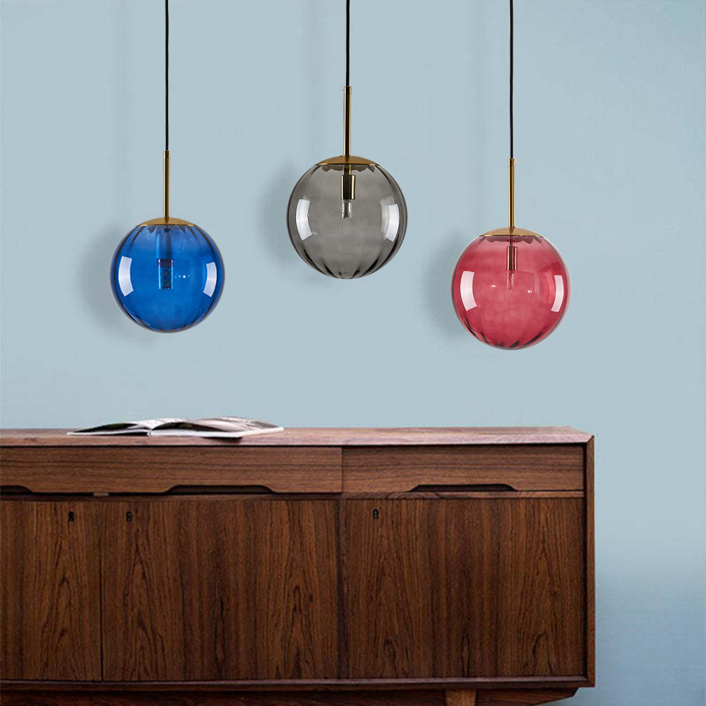 Valentina Suspension Boule Moderne, Métal/Verre