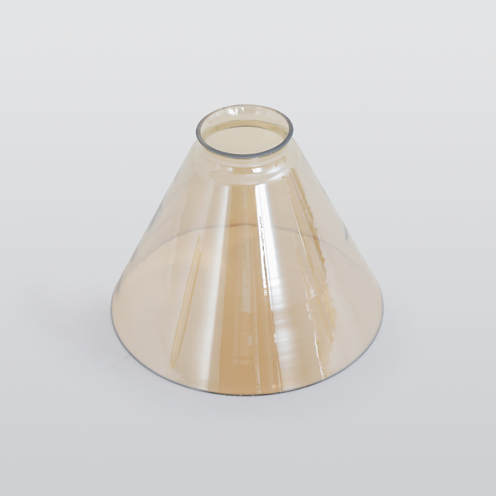 Arisha suspension Industriel en Verre, Clair/Ambre/Gris Fumé