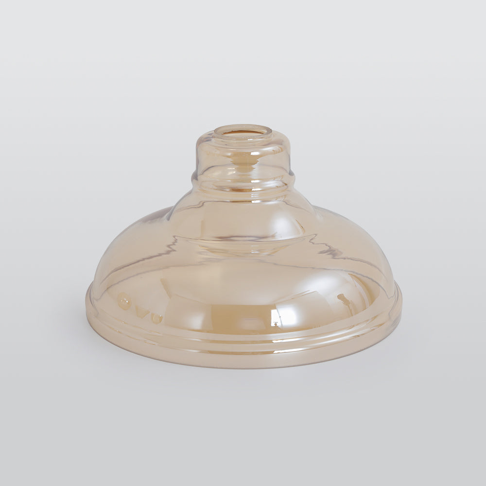 Arisha suspension Industriel en Verre, Clair/Ambre/Gris Fumé