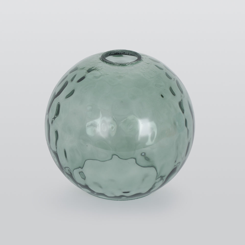 Valentina Suspension Boule Ondulation Nortique Métal/Verre Vert/Gris Salon
