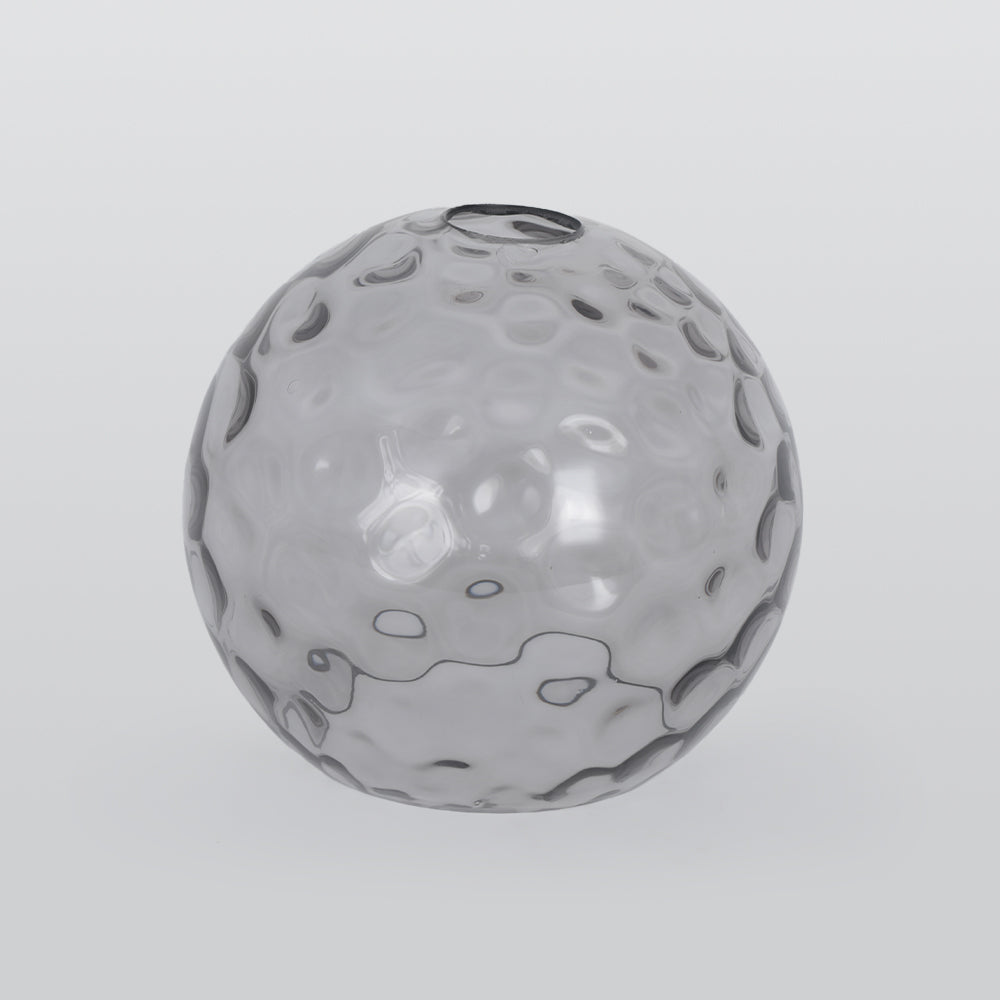 Valentina Suspension Boule Ondulation Nortique Métal/Verre Vert/Gris Salon