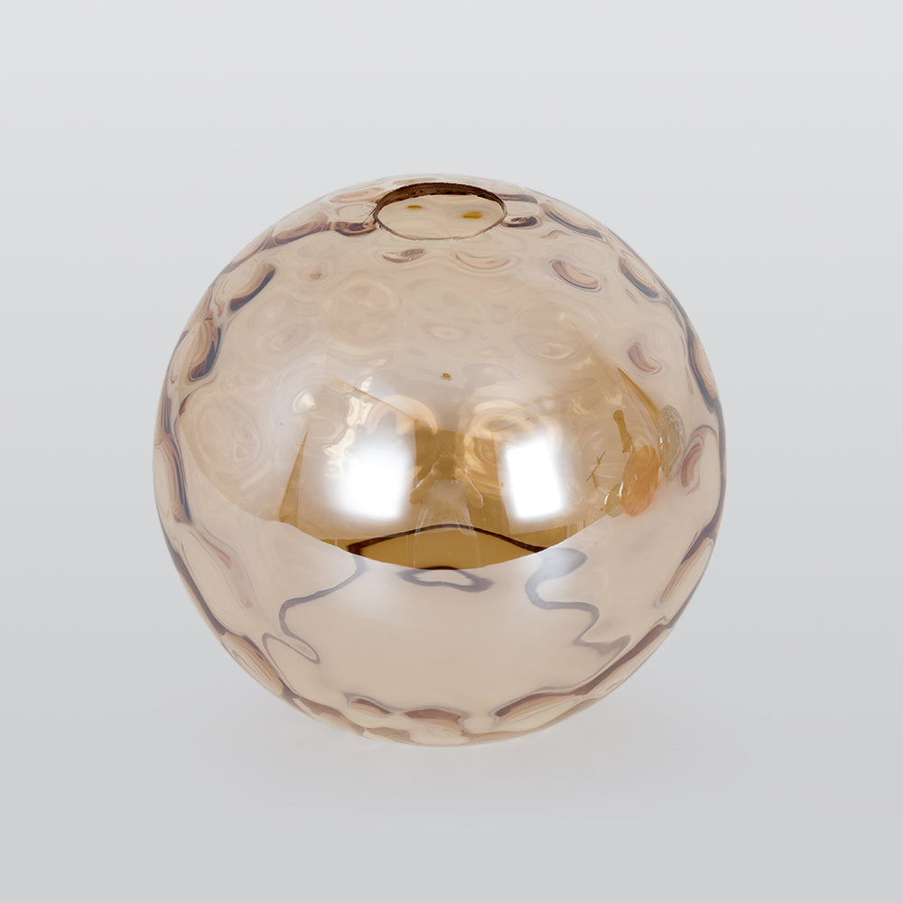 Valentina Suspension Boule Ondulation Nortique Métal/Verre Vert/Gris Salon