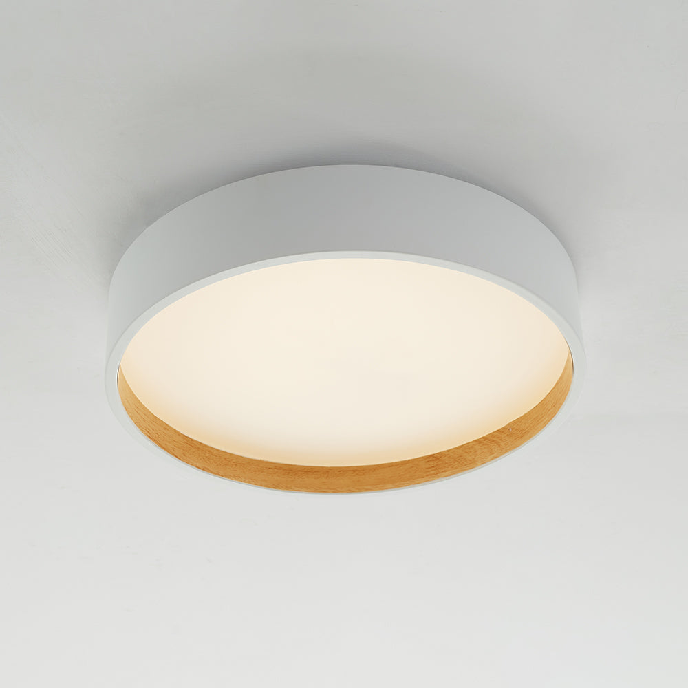 Arisha Plafonnier Rond Moderne, Métal/Acrylique, Blanc/Gris/Noir, Salon