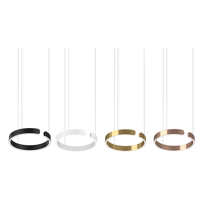Arisha Suspension Cercle Noir/Or Rose Salon/Chambre à Coucher