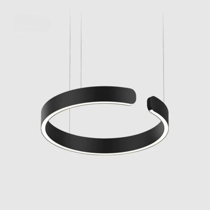 Arisha Suspension Cercle Noir/Or Rose Salon/Chambre à Coucher