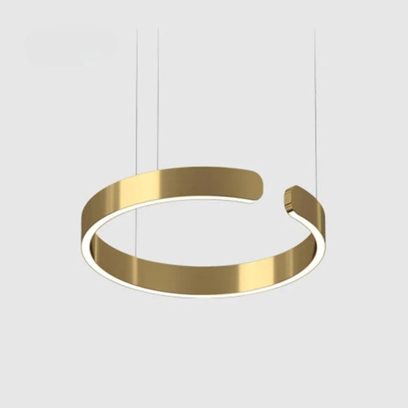 Arisha Suspension Cercle Noir/Or Rose Salon/Chambre à Coucher