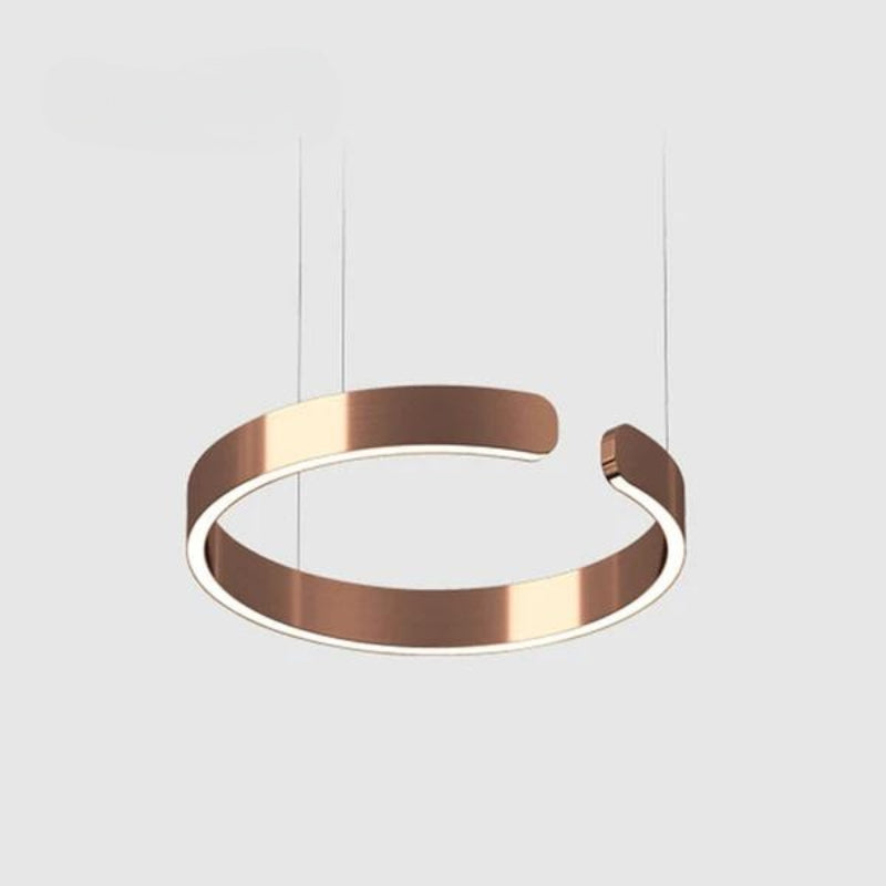 Arisha Suspension Cercle Noir/Or Rose Salon/Chambre à Coucher