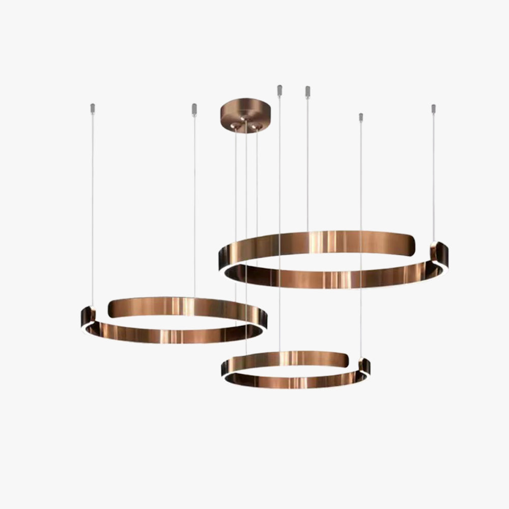 Urel Suspension Cercle Noir/Or Rose Salon/Chambre à Coucher - Neutralighting