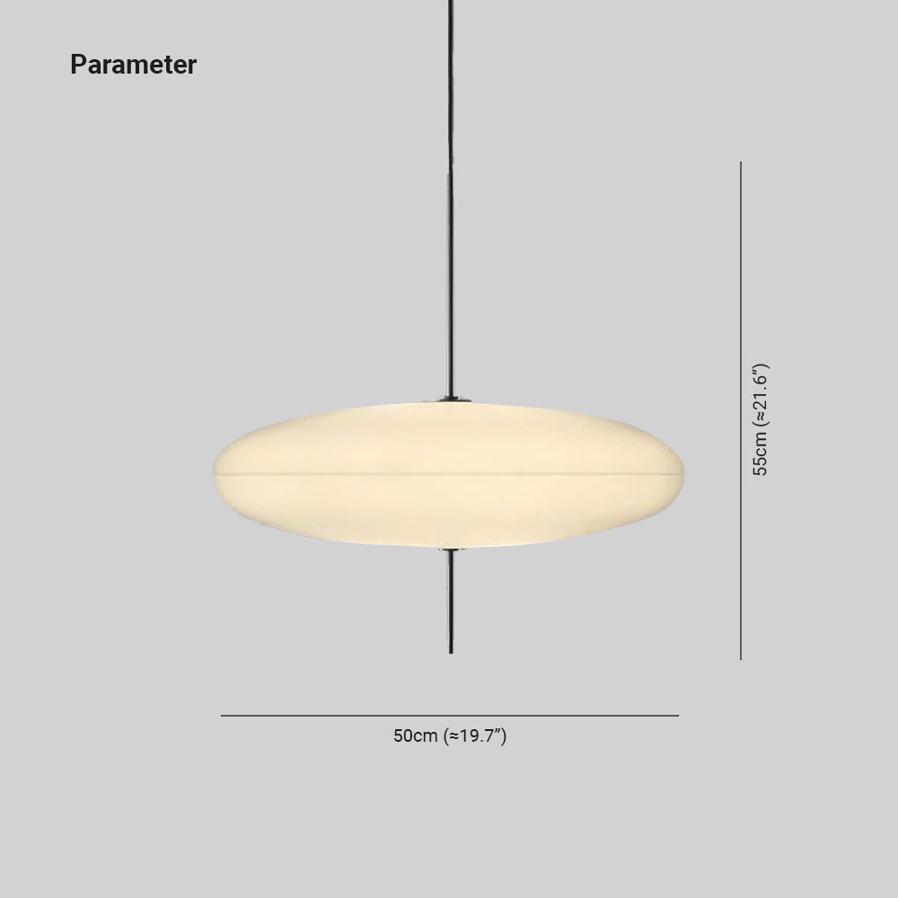 Ritta Pendentif Ovale Nordique Moderne, Blanc
