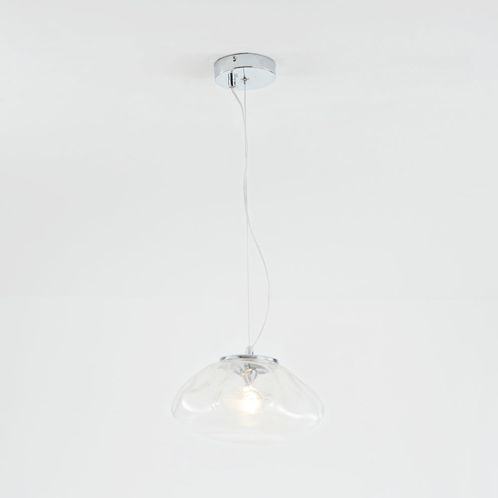 Avi Suspension Globe, Métal/Verre, Clair/Gris/Ambre