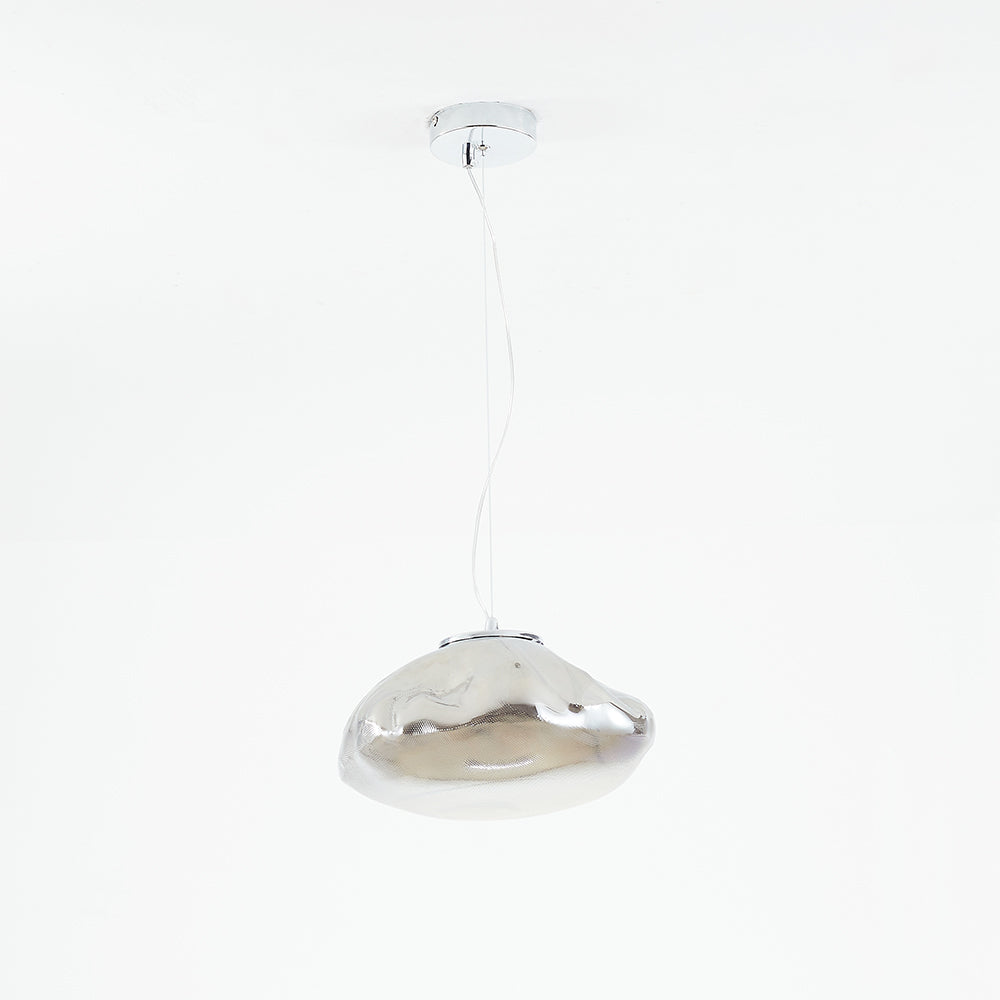 Avi Suspension Globe, Métal/Verre, Clair/Gris/Ambre