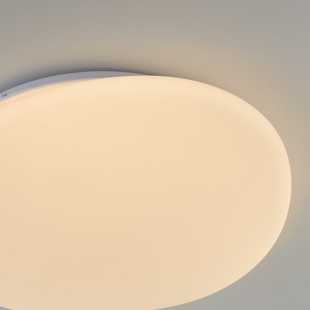 Arisha Plafonnier Galet Moderne Blanc, Salon