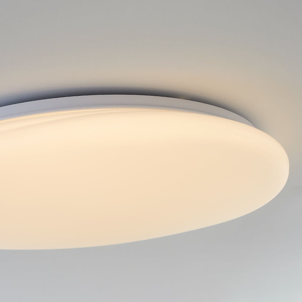 Arisha Plafonnier Galet Moderne Blanc, Salon