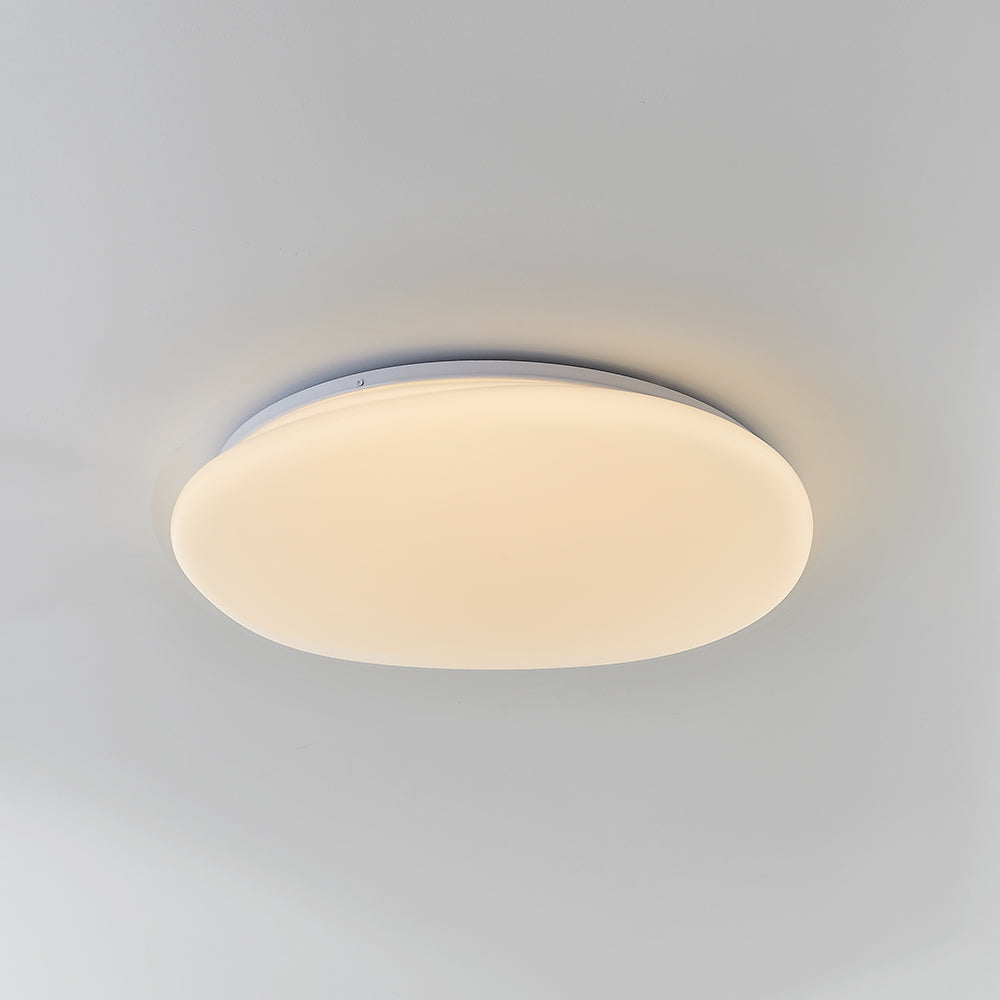 Arisha Plafonnier Galet Moderne Blanc, Salon