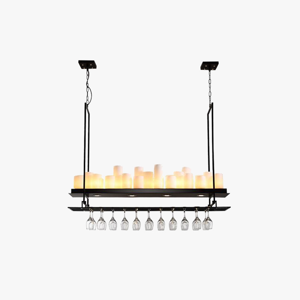 Silva Suspension Cylindre Moderne, Métal/Verre, Blanc/Noir, Restaurant/Bar