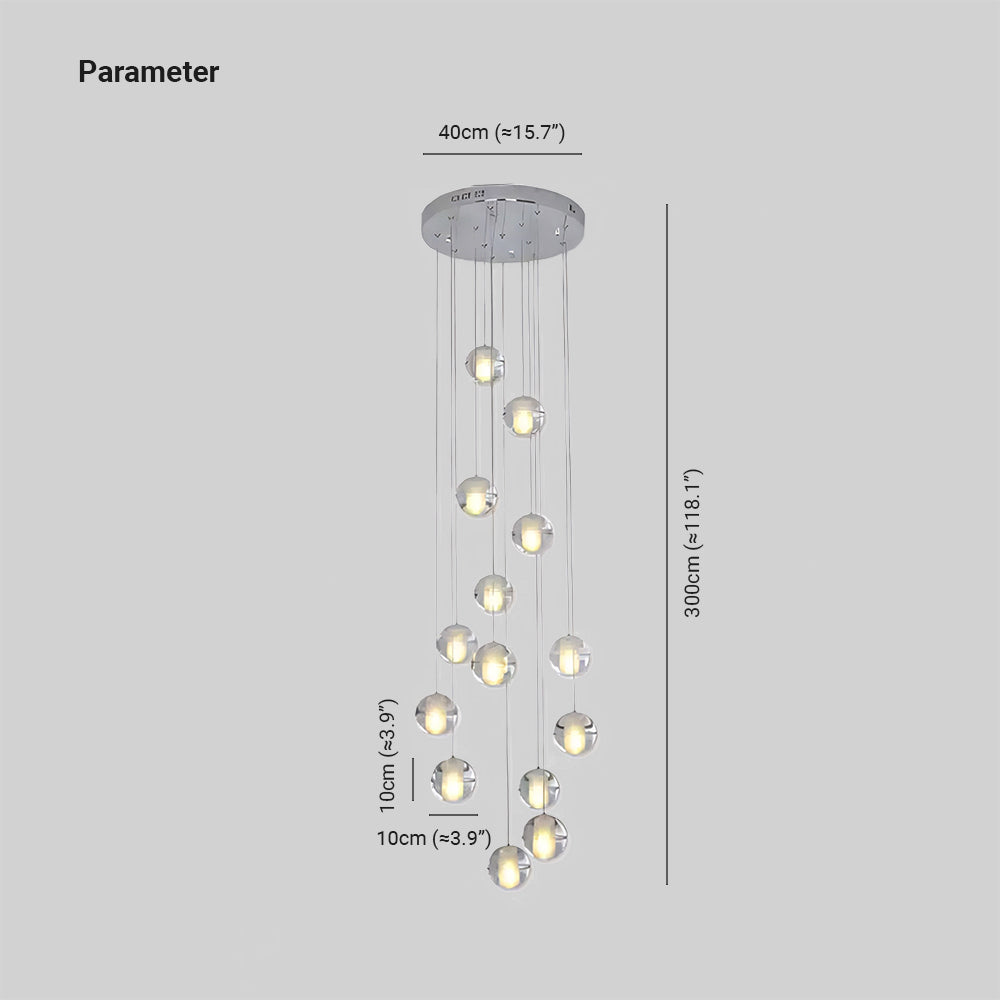 Arisha Suspension Globe Simple, Acrylique/Metal, Blanc, Salon