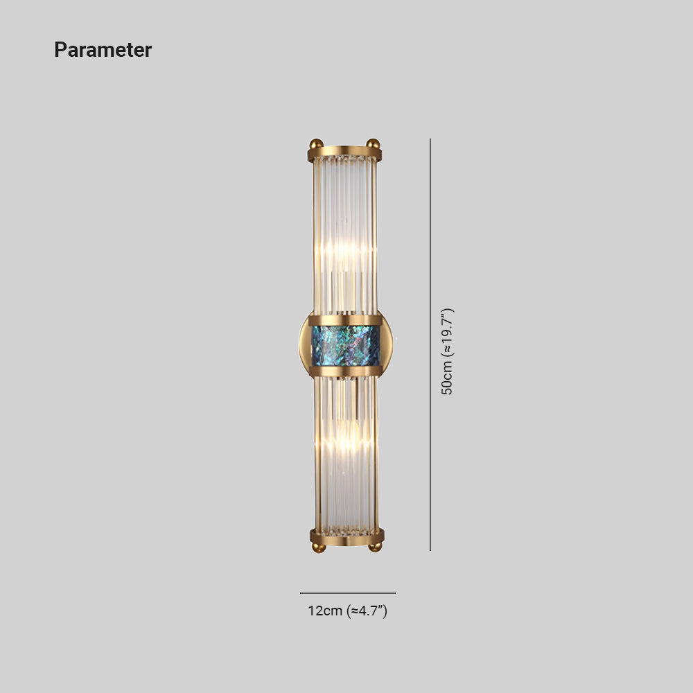 Ray Applique Murale de luxe en cristal de lumière Lampe de chevet à coquille simple pour chambre