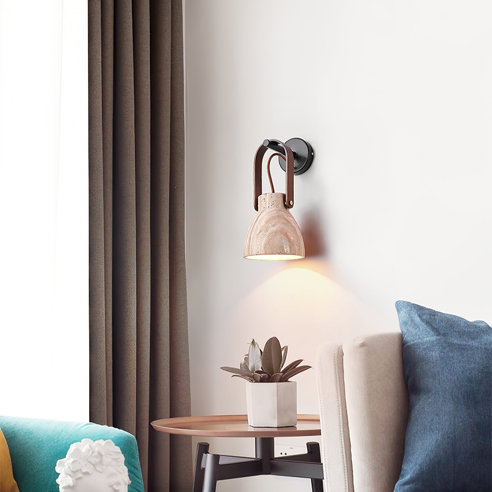 Travertine Lantern Wall Light - Letslighting