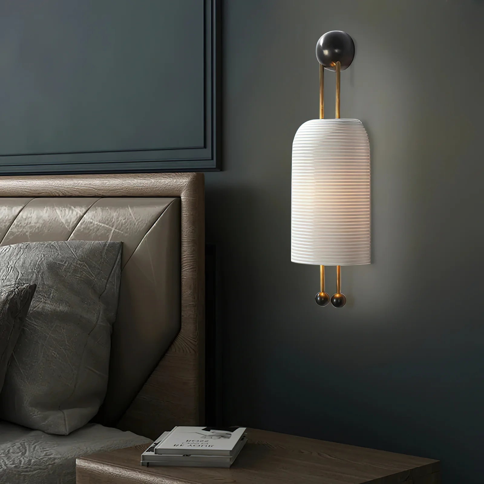 Silva Metal Glass White Wall Lamp Dining Room Bedroom