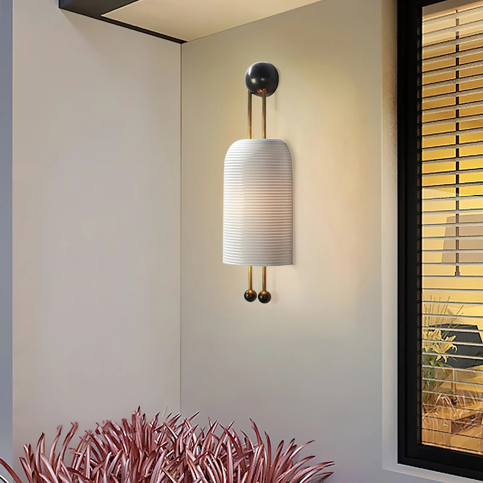 Silva Metal Glass White Wall Lamp Dining Room Bedroom