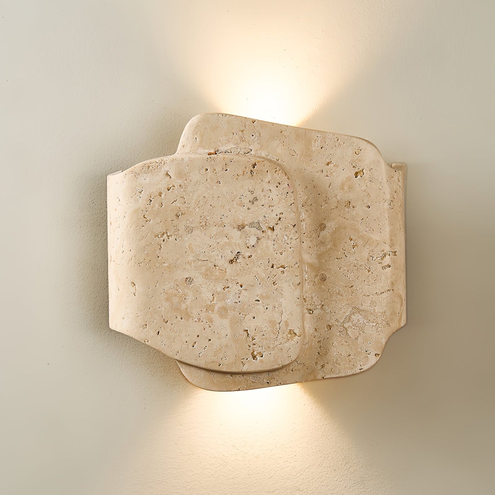 Layered Moderne Minimaliste Travertin Applique Murale Lumière