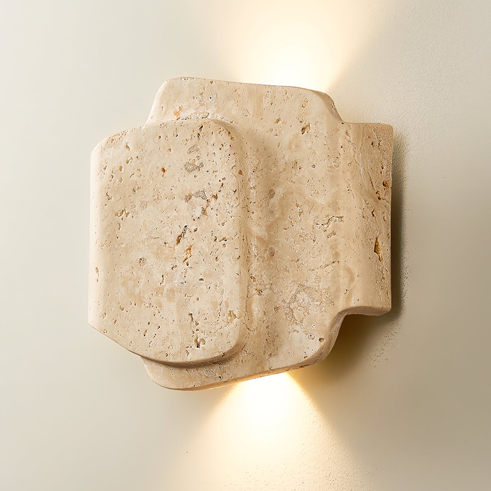 Layered Moderne Minimaliste Travertin Applique Murale Lumière