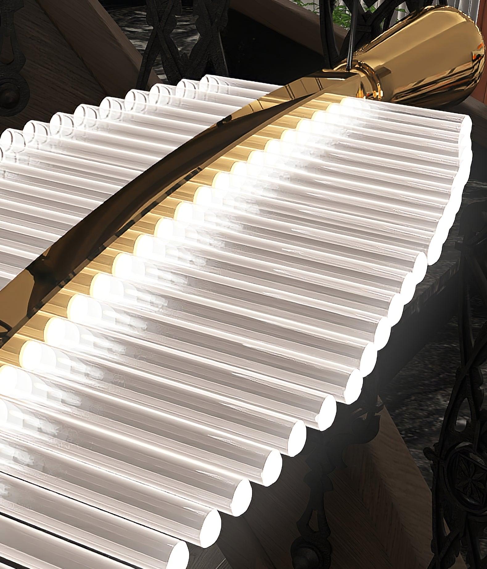 Lustra Chandelier Leaf Acrylic Gold Elegant Modern - Letslighting