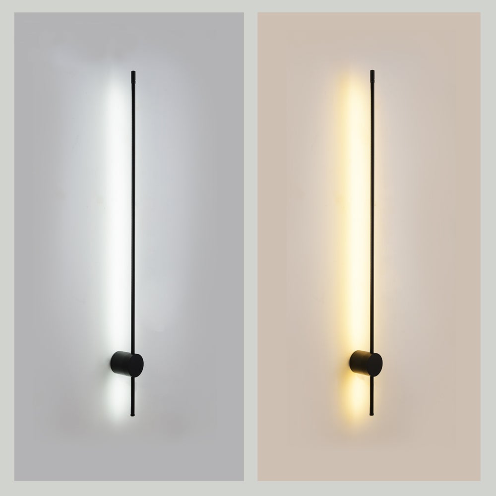 Ray Applique Murale Intérieure LED Moderne, Rotative, Métal, Noir, Salon