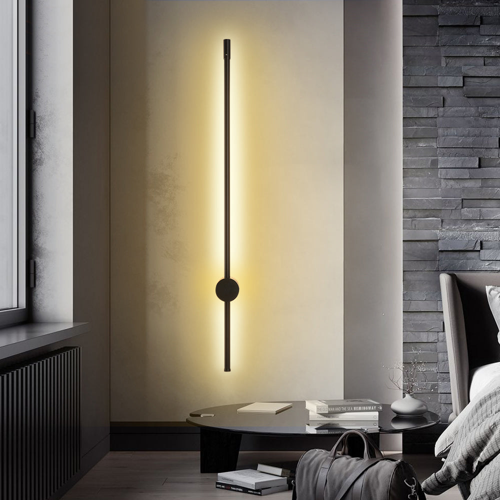 Ray Applique Murale Intérieure LED Moderne, Rotative, Métal, Noir, Salon