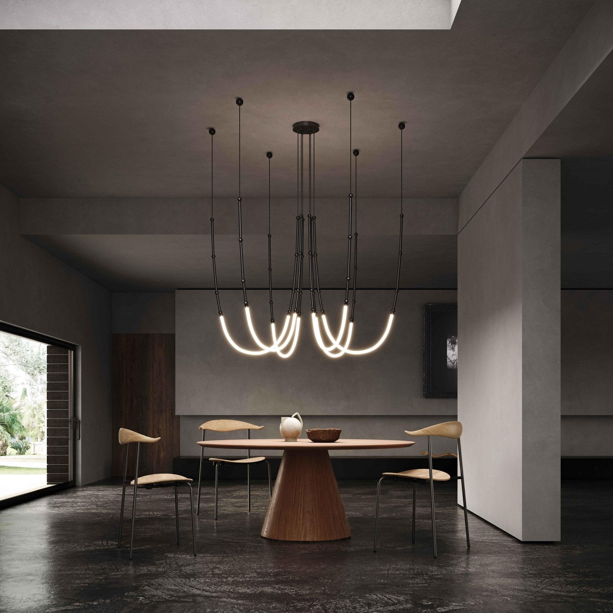Lustra Chandelier Leda LED Flexible Modern Sculptural - Letslighting